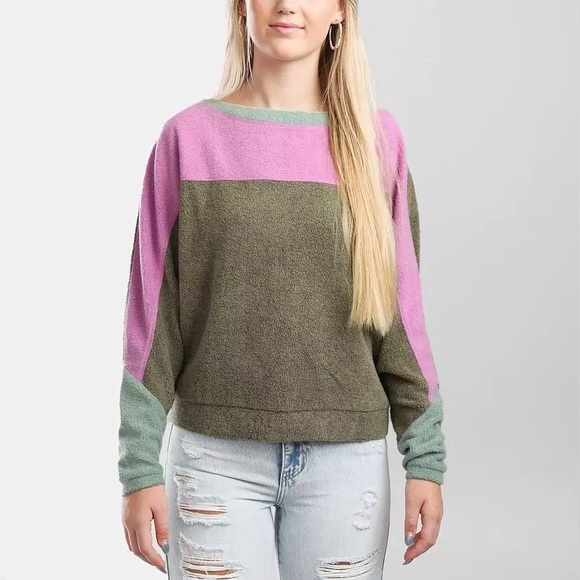 Free People Blue Monday Fleece Pullover - Picture 2 of 12